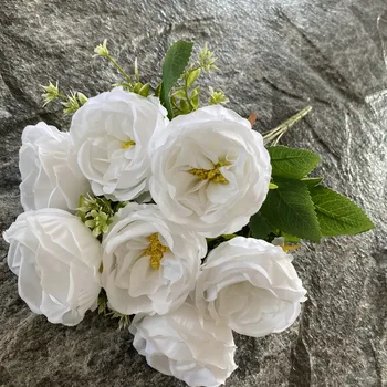 Yapay çiçek İpek Austin gül buketi sevgililer Günü Hediyesi Bahçe Dekor Simülasyon Pembe Gül Sahte Çiçekler Cafe Dekorasyon