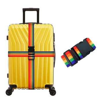 Yeni Bagaj Bavul emniyet kemeri 2M Gökkuşağı şifreli kilit Ambalaj Bagaj Çantası valiz kayışı şifreli kilit Toka Askısı