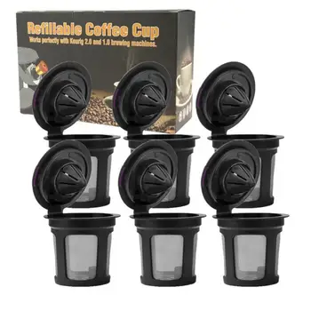 Yeniden doldurulabilir kahve filtreli fincan Kullanımlık Kahve Pod Dolu Kapsül İle Uyumlu Keurig 2.0 1.0 K Fincan kahve makineleri