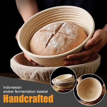 dört boyutlu yuvarlak ekmek sepeti Prova Sepeti Ekmek Pişirme Yapma Prova Sepetleri Hamur Mayası İçin Ekmek Mayası Prova Bas