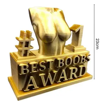 Ödül Süsleme Komik Kupa Heykeli ev ofis dekorasyonu Göt Göğüsler Ödülü Altın Reçine Süs Masaüstü Kupa Süsler
