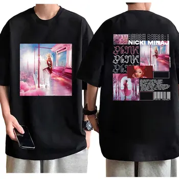 Şarkıcı Nicki Minaj Müzik Albümü Pembe Cuma 2 Grafik T Shirt Unisex Moda Hip Hop T-shirt Y2k Estetik Büyük Boy T-shirt