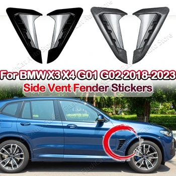 2 Adet Araba Yan Çamurluk Sticker havalandırma kapağı BMW X3 X4 G01 G02 M Spor 2018 2019 2020 2021 2022 2023 Otomatik Çamurluklar Sticker