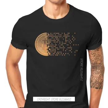 Bitcoin Cryptocurrency Madenciler Meme TShirt Erkekler İçin Altın Temel Tişörtü T Shirt Moda Kabarık