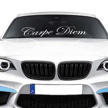 Carpe Diem Harfler Tasarım otomobil araç Ön ön cam etiketi Çıkartmaları Dekor