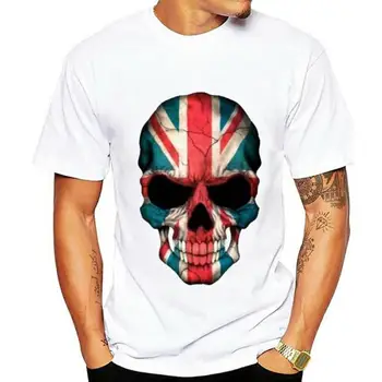 Ingiliz Bayrağı Kafatası T Shirt İngiltere İNGİLTERE Union Jack Londra Punk Serin Hediye Tee 207