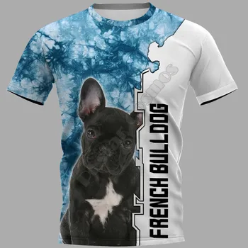 PLstar Cosmos Fransız Bulldog 3D baskılı tişört Harajuku Streetwear T Shirt Komik Hayvan Erkekler Kadınlar İçin Kısa Kollu 01