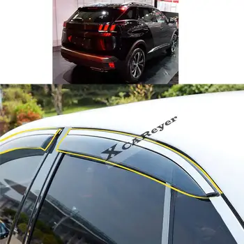Peugeot 4008 için 2011 2012 2013 2014 2015 2016 Araba Styling Sticker Plastik pencere camı Rüzgar Visor Yağmur