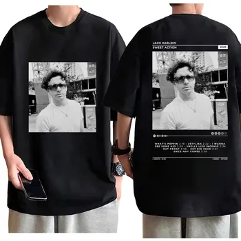 Rapçi Jack Harlow Müzik Albümü Baskılı T Shirt erkek kadın Hip Hop Vintage Büyük Boy T-Shirt Moda Trendi Kısa Kollu Tees