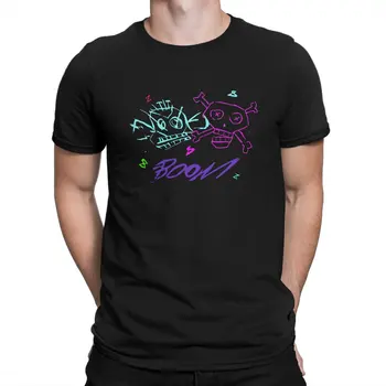 Uğursuzluk Maymun Graffiti Bomba T-Shirt Erkekler için Arcane League Of Legends LOL Oyunu Vintage Saf Pamuk Tee Gömlek Yuvarlak Yaka T Shirt