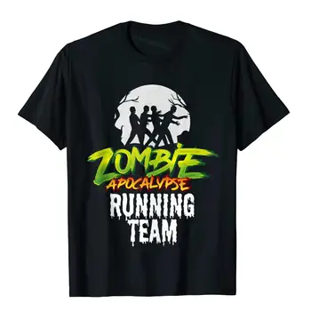 Zombi Koşu Takımı Komik Cadılar Bayramı Koşucu Adam Üst T Shirt Erkekler İçin Sokak Üstleri Gömlek Heveslenen Eğlence Pamuk