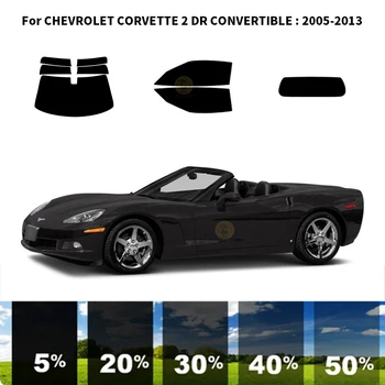 Önceden kesilmiş nanoceramics araba UV Pencere Tonu Kiti Otomotiv Cam Filmi İçin CHEVROLET CORVETTE 2 DR CABRİO 2005-2013