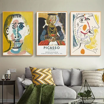 Ünlü Sanat Soyut Pablo Picasso Tuval Boyama Posterler ve Baskılar Duvar Sanatı Resimleri ıçin Oturma Odası ev duvar dekoru Cuadros
